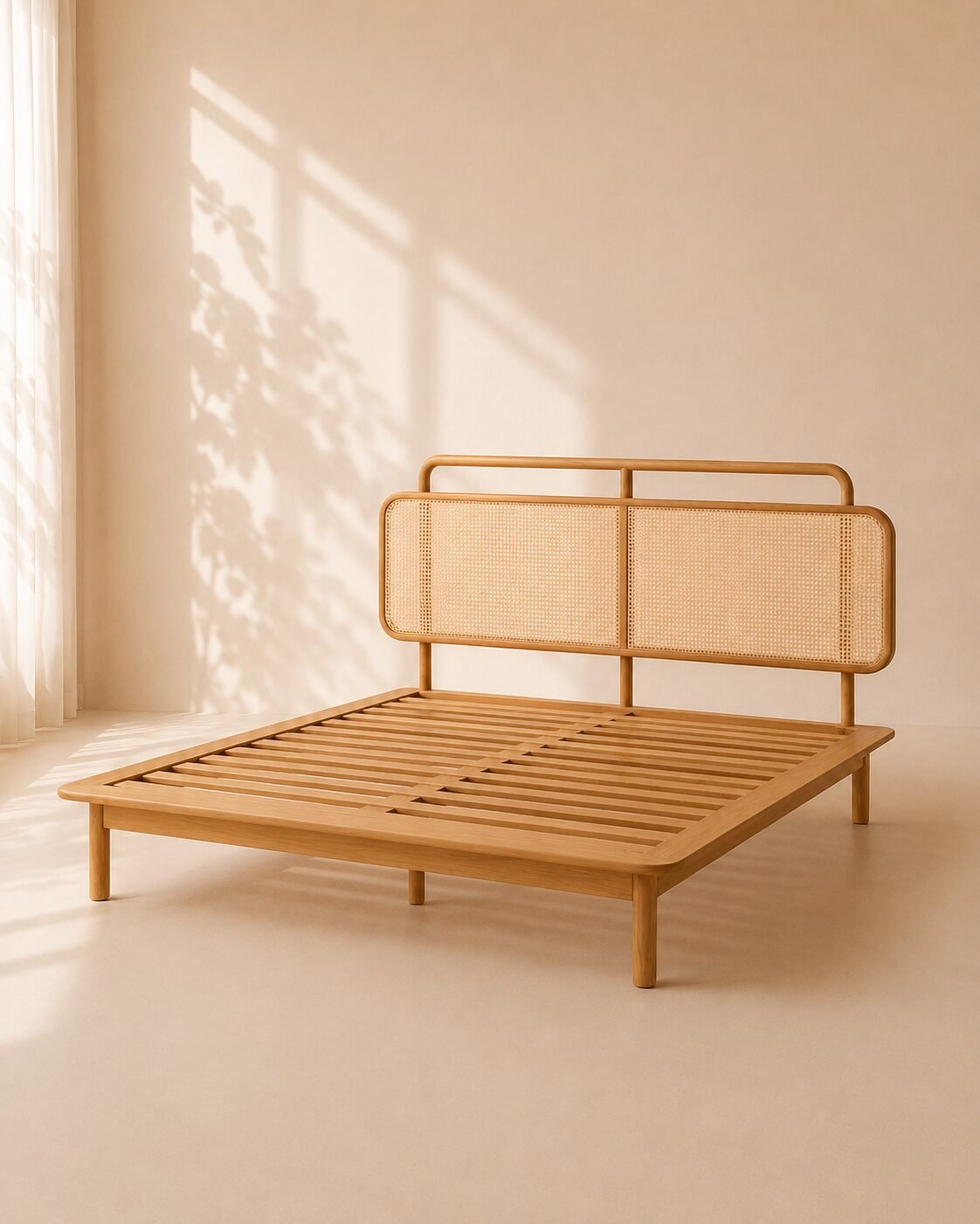 Orlan Bed – Tempat Tidur Kayu Jati Rotan Minimalis — foto 2