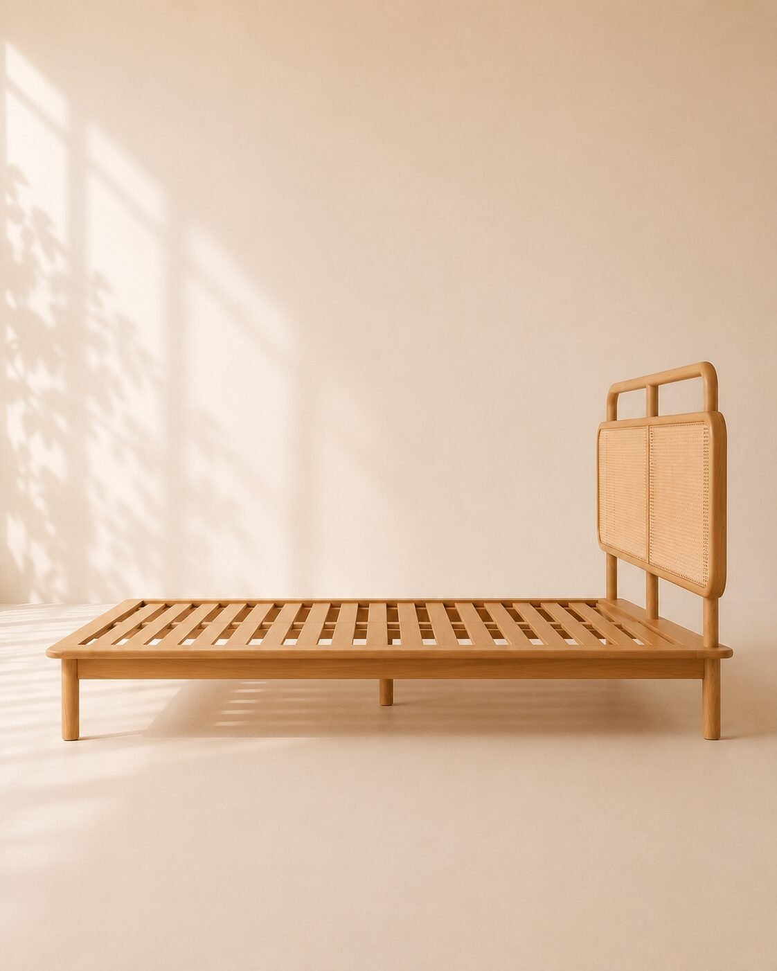Orlan Bed – Tempat Tidur Kayu Jati Rotan Minimalis — foto 3
