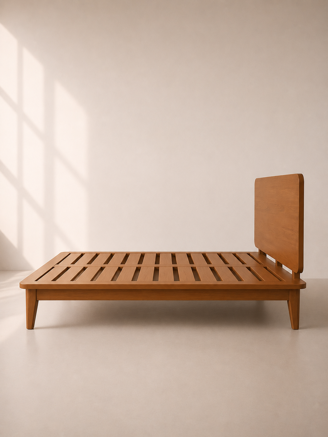 Alden Bed – Tempat Tidur Kayu Jati Minimalis dengan Headboard — foto 3