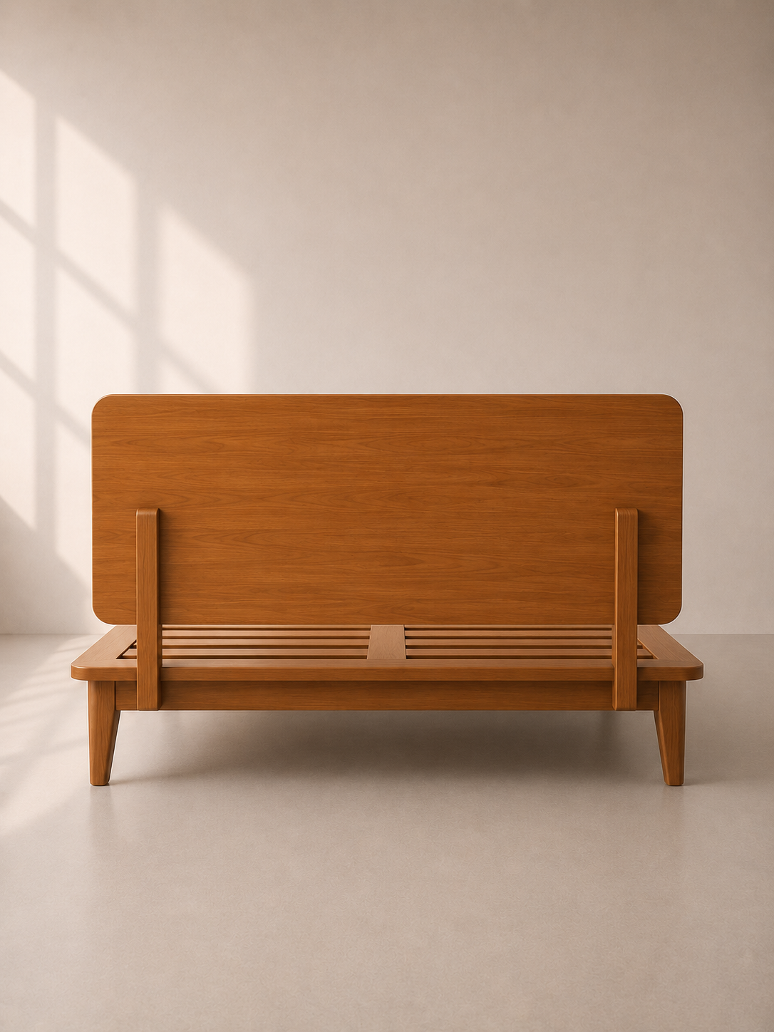 Alden Bed – Tempat Tidur Kayu Jati Minimalis dengan Headboard — foto 4