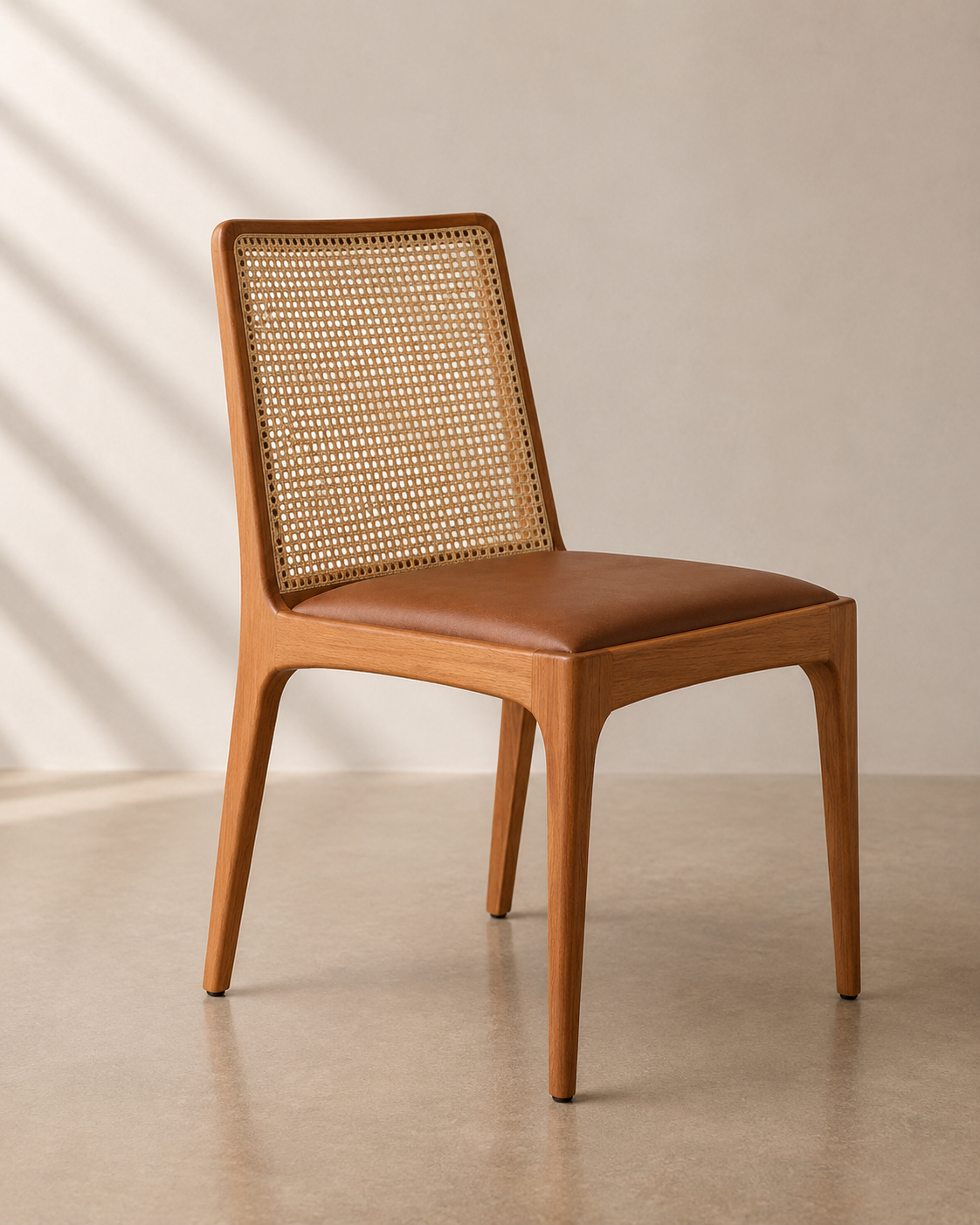 Aven Dining Chair – Kursi Makan Kayu Jati dengan Rotan — foto 2