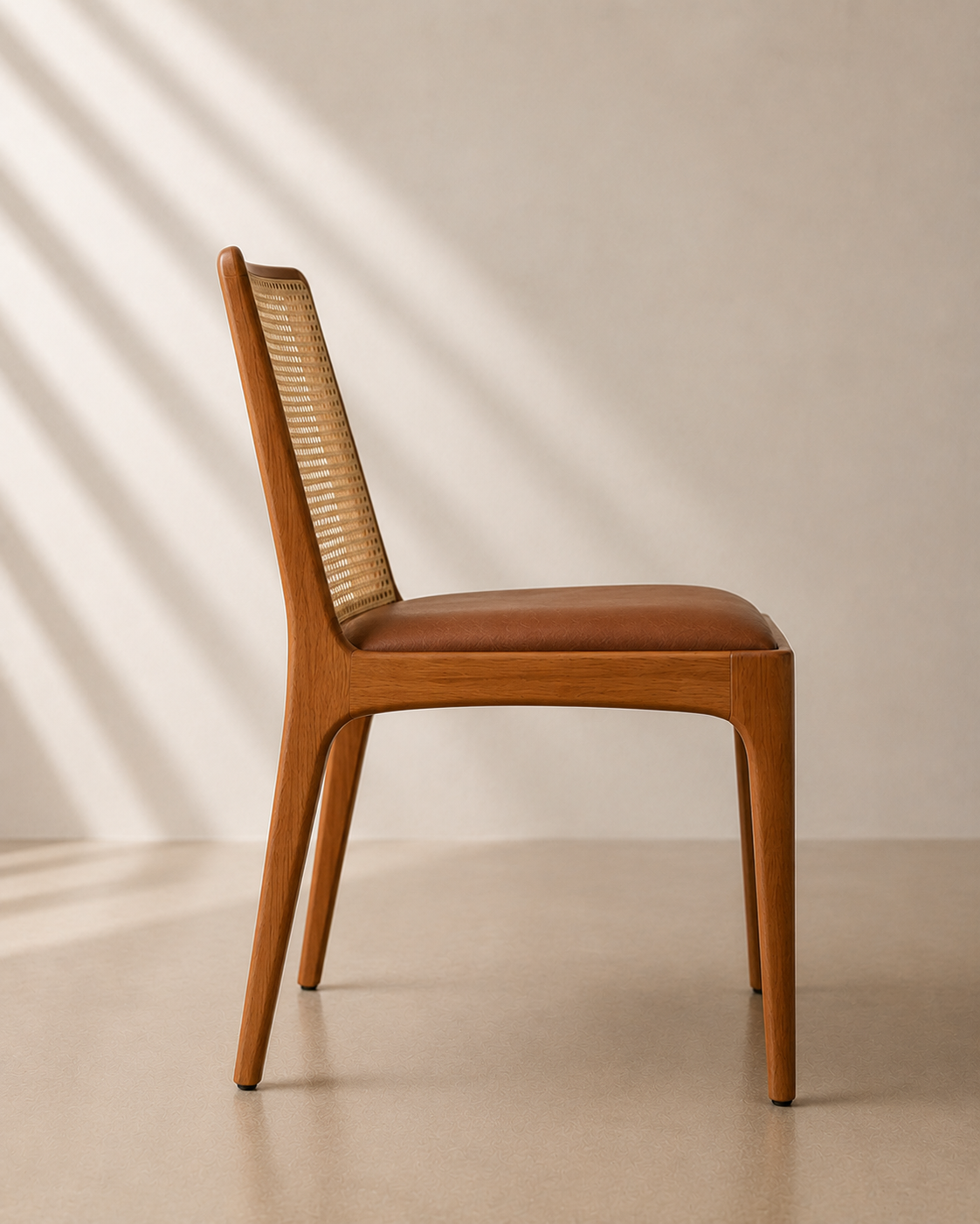 Aven Dining Chair – Kursi Makan Kayu Jati dengan Rotan — foto 3