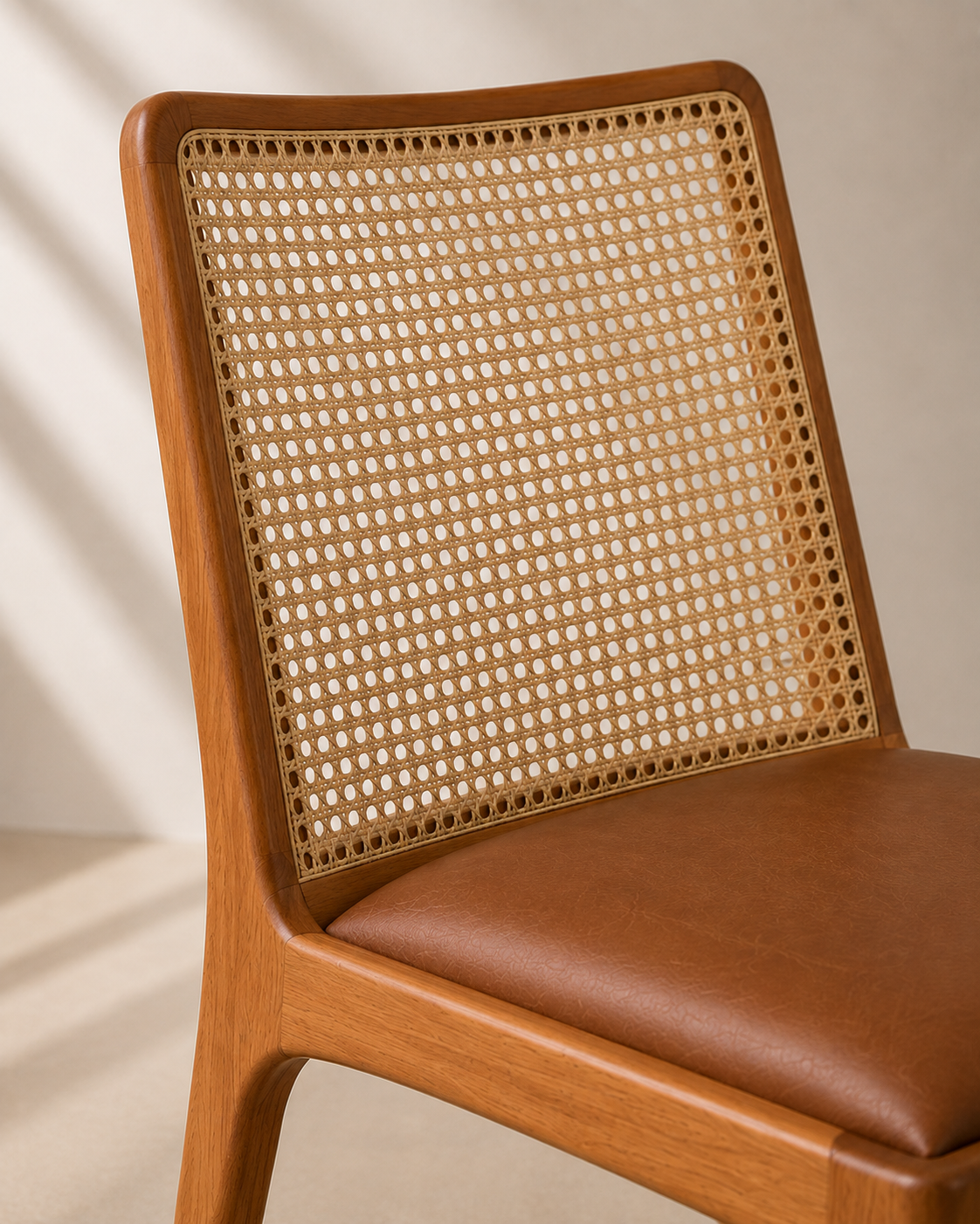 Aven Dining Chair – Kursi Makan Kayu Jati dengan Rotan — foto 4