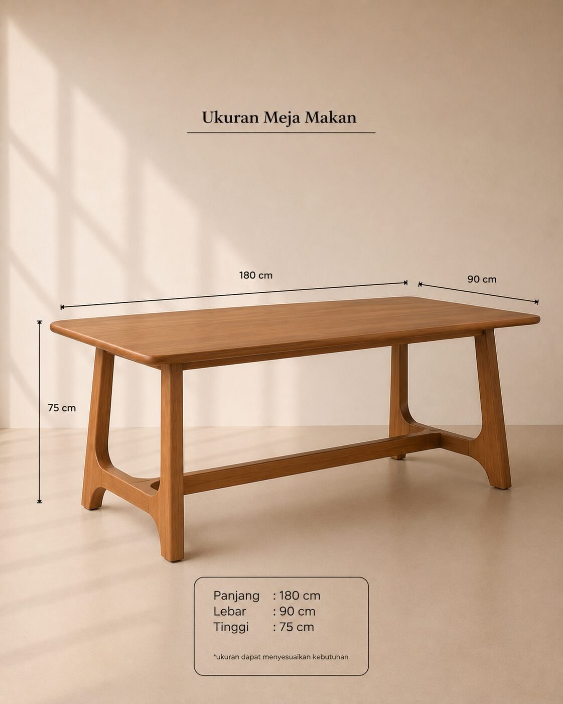 Avero Dining Table | Meja Makan Kayu Jati – Teakline Living — foto 5