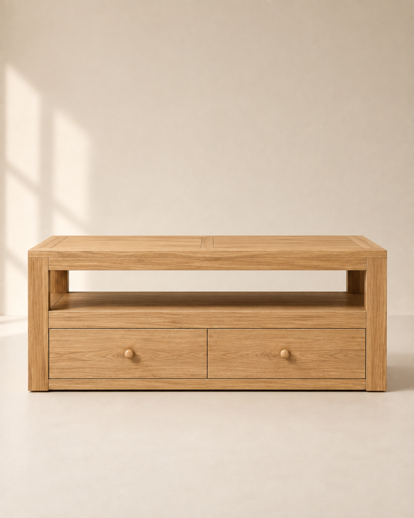 Elora TV Console – Meja TV Kayu Jati Minimalis