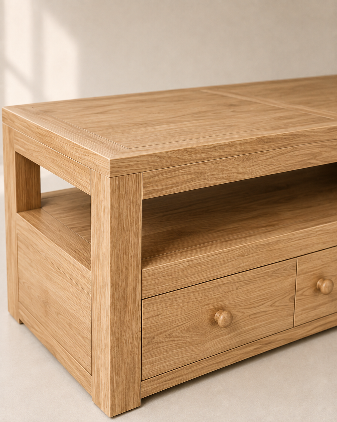 Elora TV Console – Meja TV Kayu Jati Minimalis — foto 4