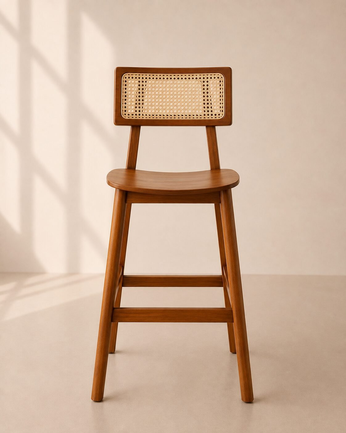 Kava Bar Chair – Kursi Bar Kayu Jati Minimalis — foto 1