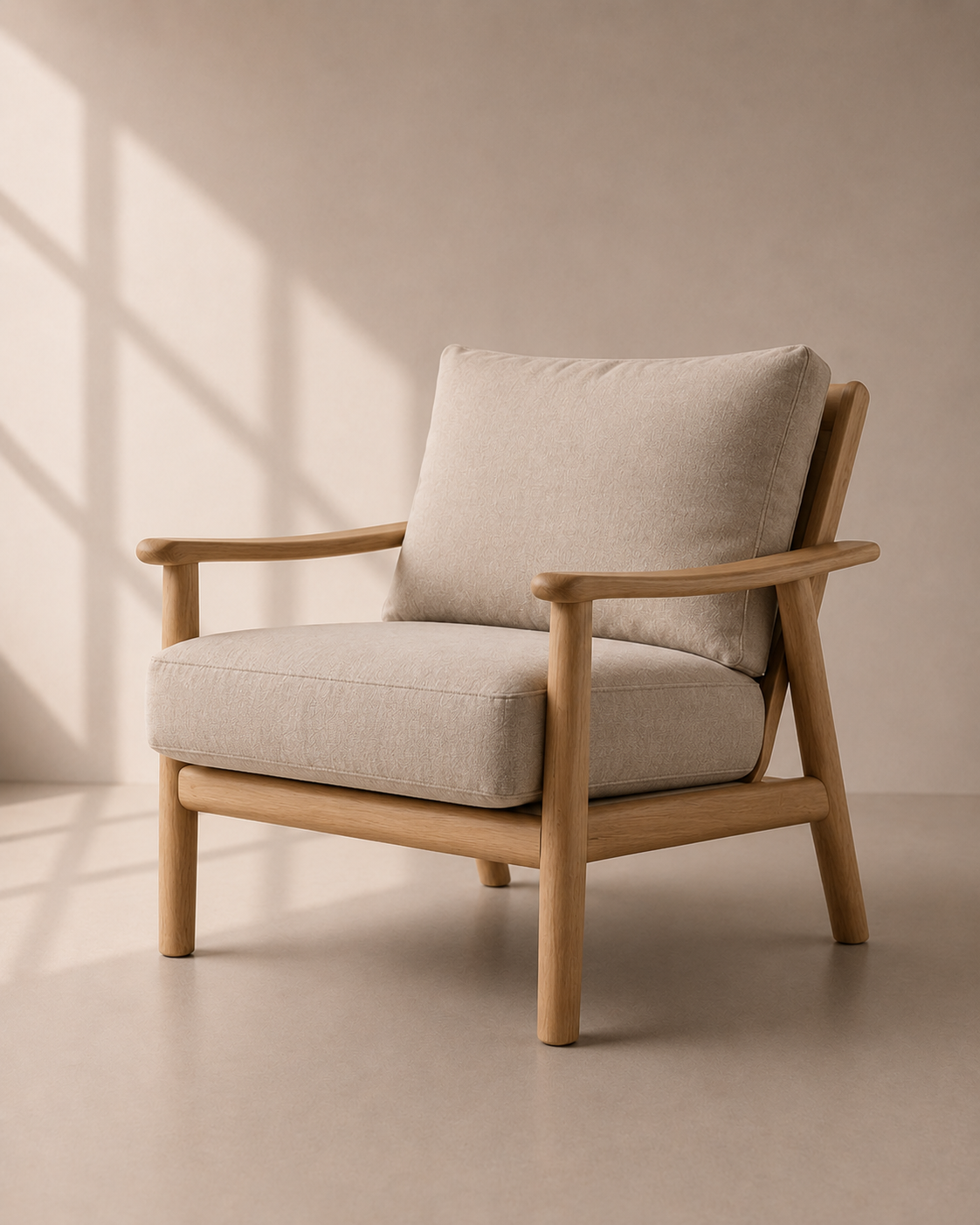 Mira Lounge Chair – Kursi Santai Kayu Jati Minimalis — foto 2