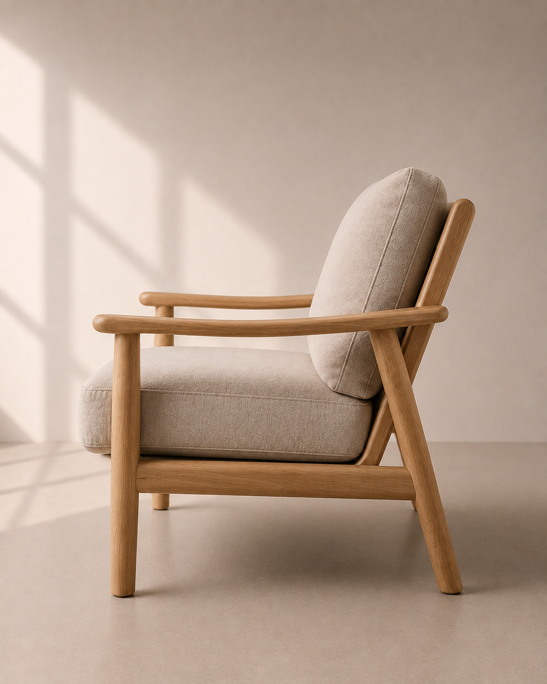 Mira Lounge Chair – Kursi Santai Kayu Jati Minimalis — foto 3