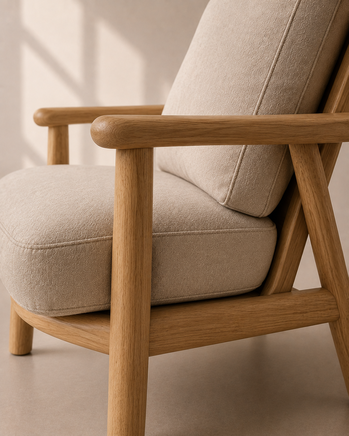 Mira Lounge Chair – Kursi Santai Kayu Jati Minimalis — foto 5