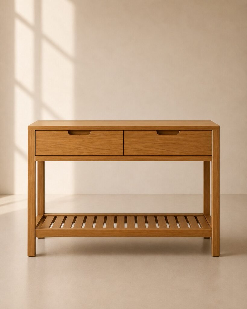 Sena Console Table – Meja Konsol Kayu Jati Minimalis