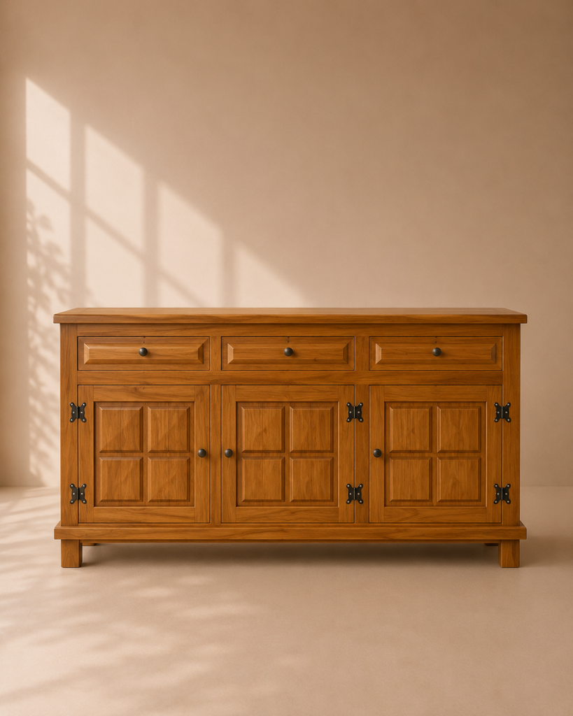 Loka Buffet Kayu Jati 3 Pintu 3 Laci